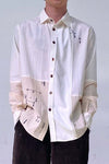 AVIVA JIFEI XUE Ancient Constellation Embroidered Patchwork White Shirt S22-ELSS